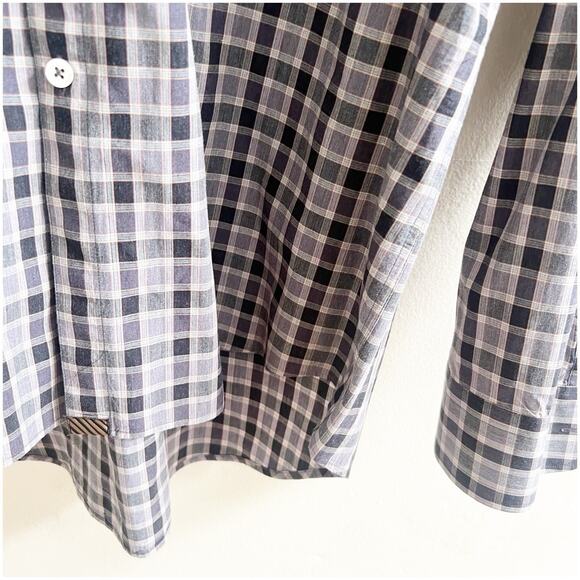 Billy Reid Button Down Shirt Mens Size XXL Multi Plaid Standard Fit 100% Cotton - Picture 8 of 8